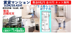 【敷金礼金0円】ネット無料×築浅賃貸マンション1LDK｜大田区中馬込の画像