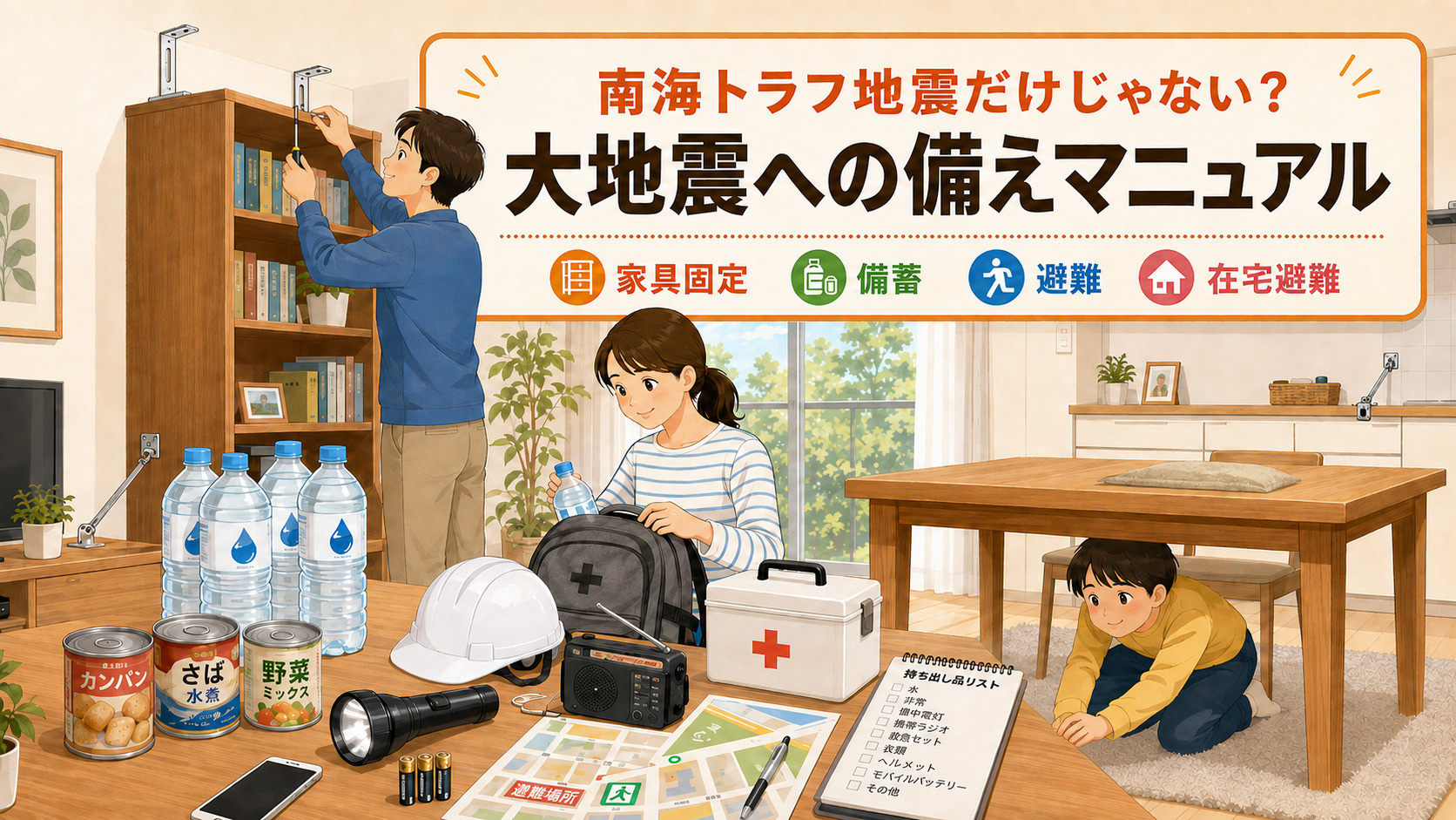 南海トラフ地震だけじゃない！？大地震への備えマニュアルの画像