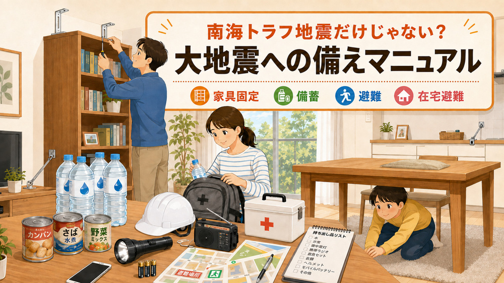 南海トラフ地震だけじゃない！？大地震への備えマニュアルの画像