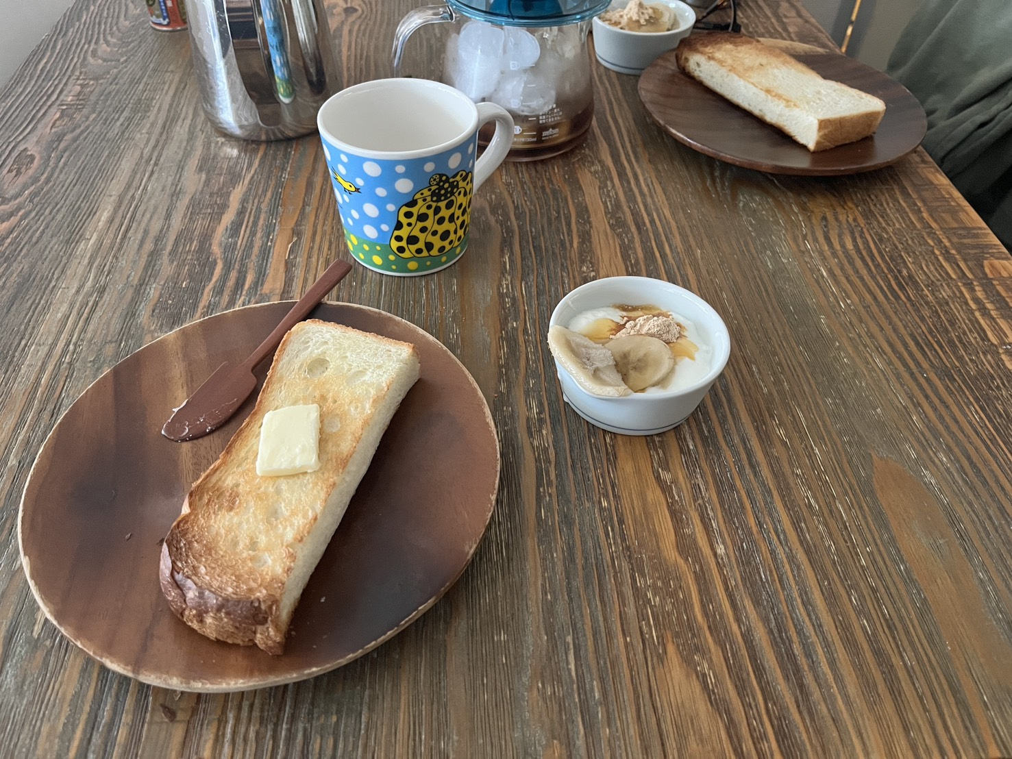 パンネルの食パンで作った朝食
