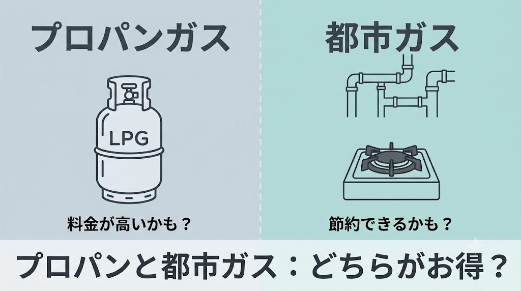 プロパンガスと都市ガスの違いは?ガス代を比較して光熱費を見直す方法の画像