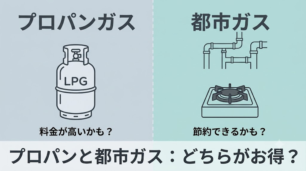 プロパンガスと都市ガスの違いは？ガス代を比較して光熱費を見直す方法の画像