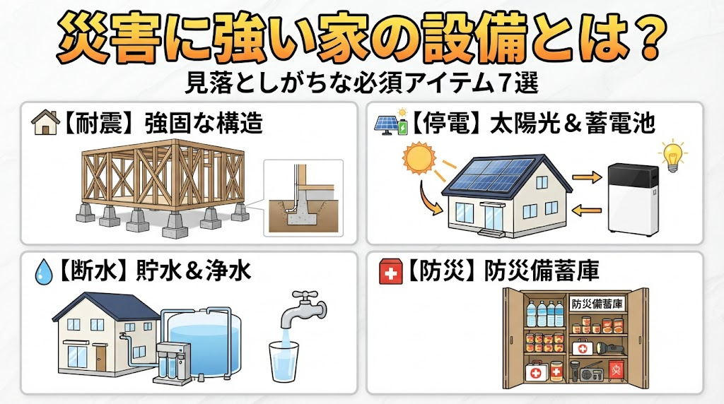 災害に強い家の設備とは？本当に役立つランキングを紹介の画像
