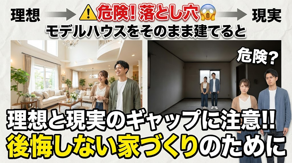 モデルハウスをそのまま建てると危険?破産リスクを避ける予算の考え方の画像