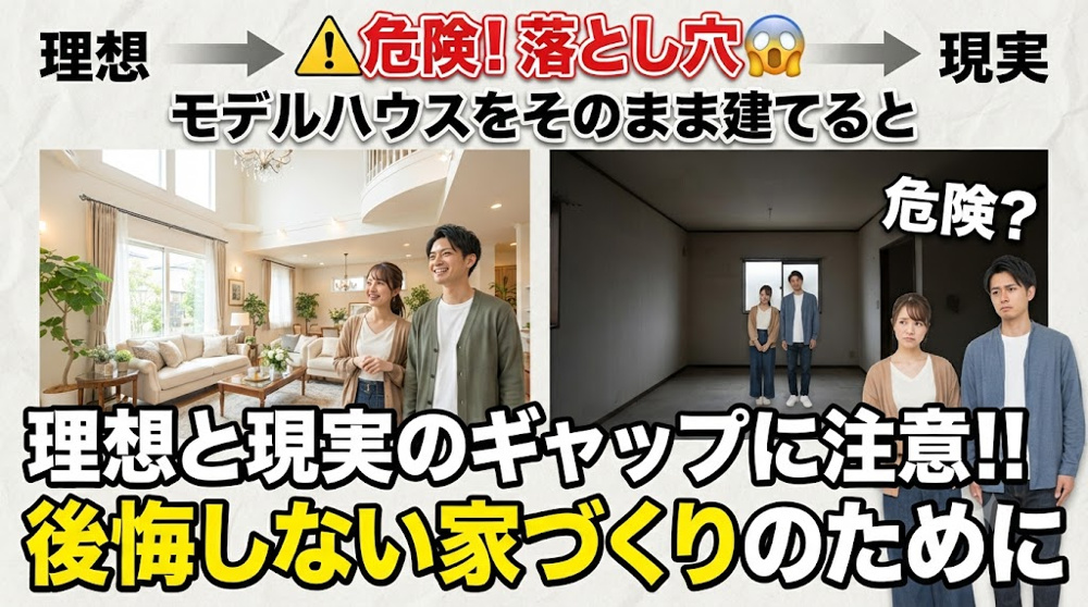 モデルハウスをそのまま建てると危険？破産リスクを避ける予算の考え方の画像