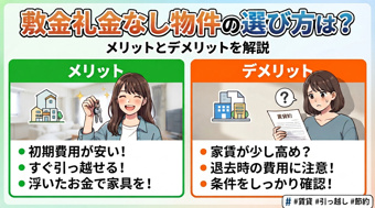 敷金礼金なし物件の選び方は？メリットとデメリットを解説の画像