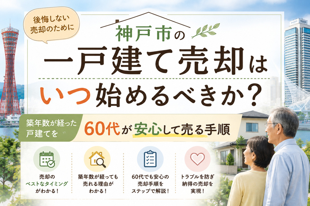 神戸市の一戸建て売却はいつ始めるべきか？築年数が経った戸建てを60代が安心して売る手順の画像