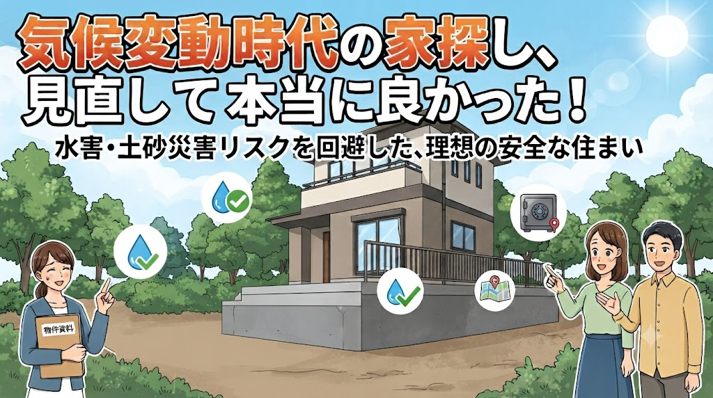 気候変動時代の家探しは大丈夫?ハザードマップで土砂災害リスクと液状化も確認の画像