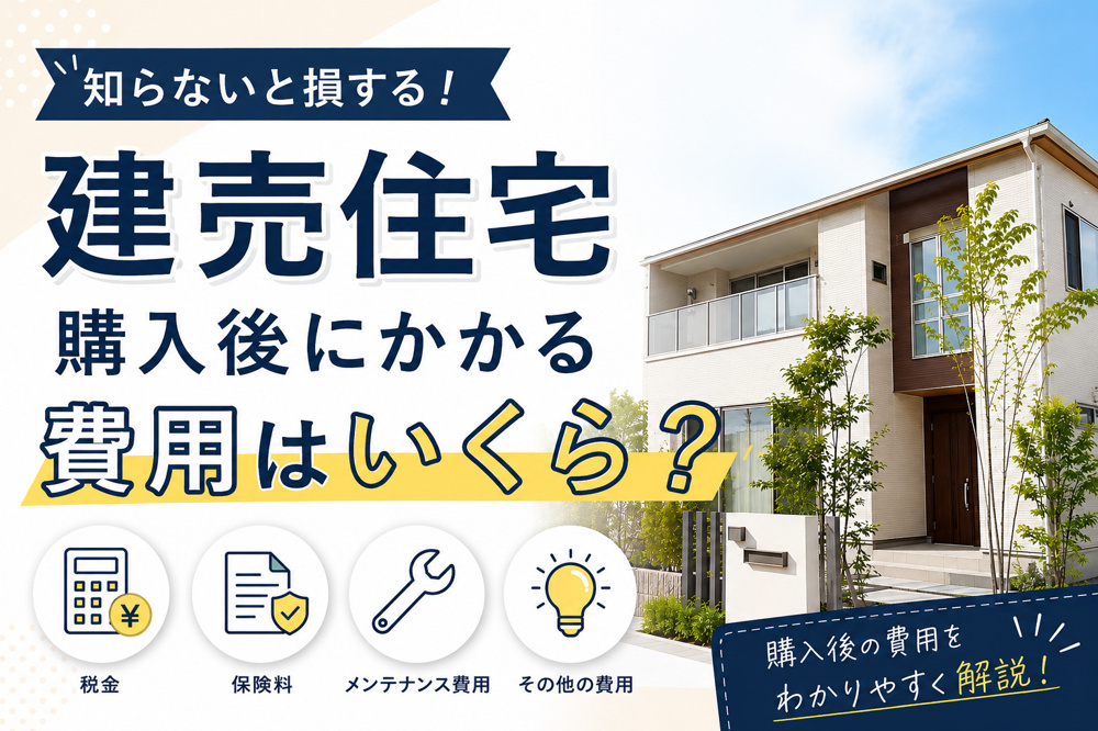 建売購入後の費用はいくら必要？見落としがちな支出の内訳を解説の画像