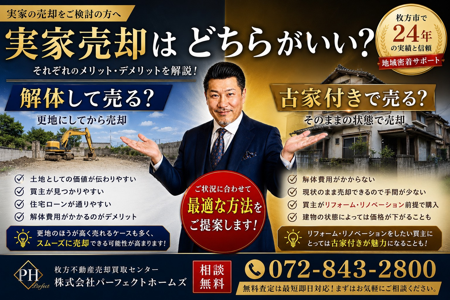 実家売却は解体して売る？古家付で売る判断基準実家売却の損得比較と選び方を解説の画像