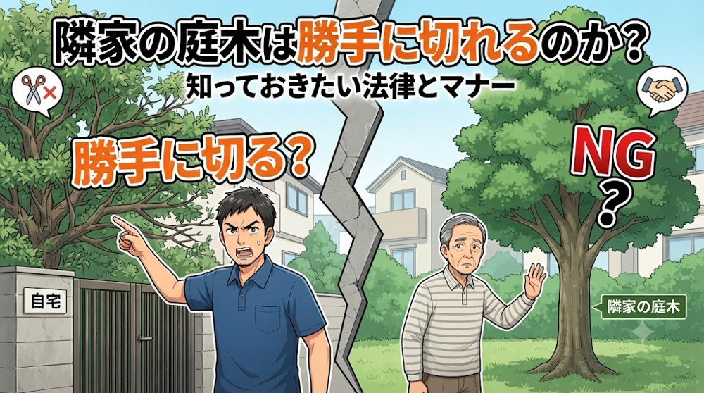 隣家の庭木は勝手に切れるのか？越境トラブルと損害賠償リスクを解説の画像