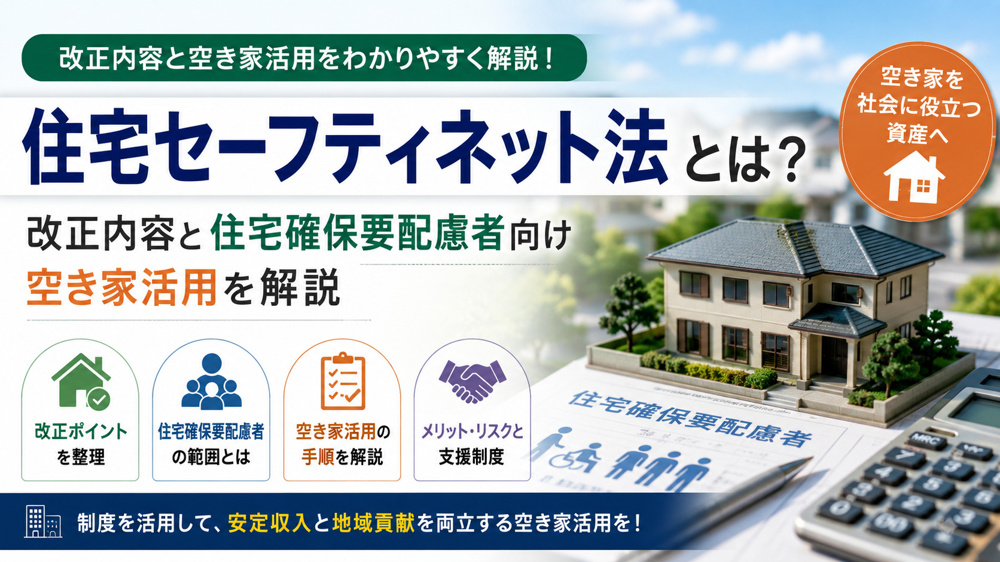 住宅セーフティネット法とは？改正内容・空き家活用・住宅確保要配慮者をわかりやすく解説の画像