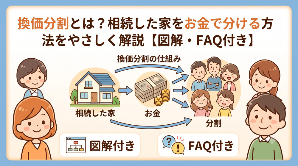 換価分割とは？相続した家をお金で分ける方法をやさしく解説【図解・FAQ付き】の画像
