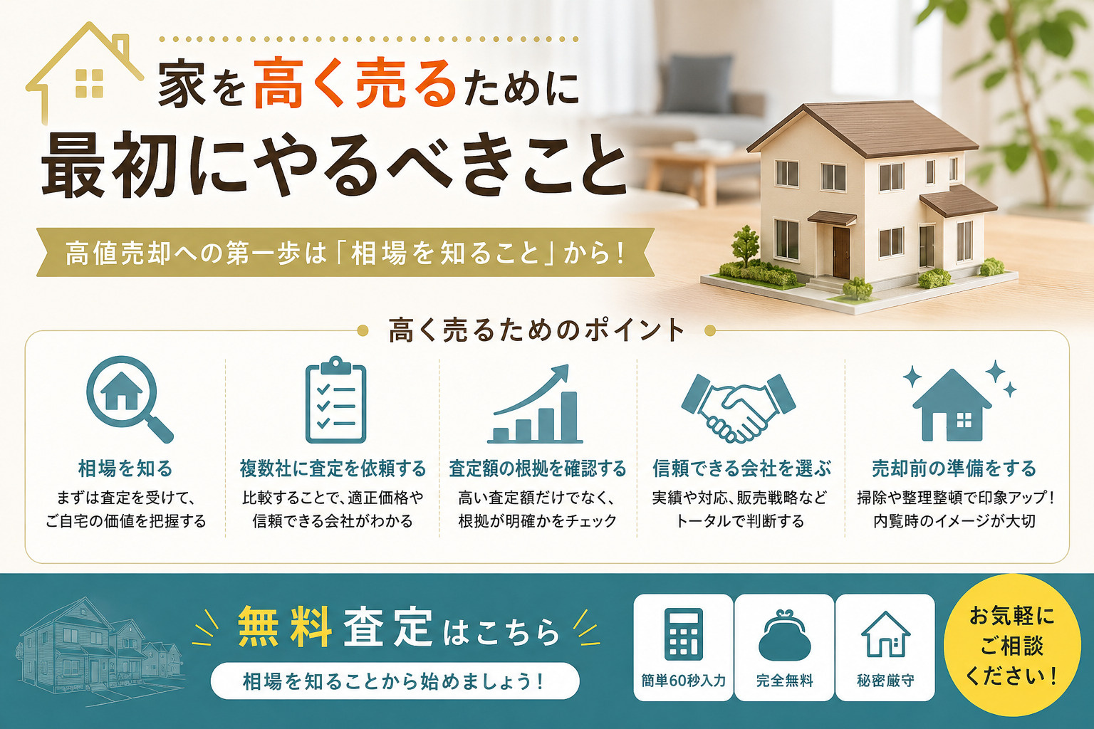 家を高く売るために最初にやるべきこととは?の画像