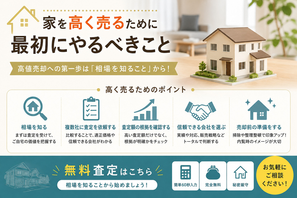 家を高く売るために最初にやるべきこととは？の画像