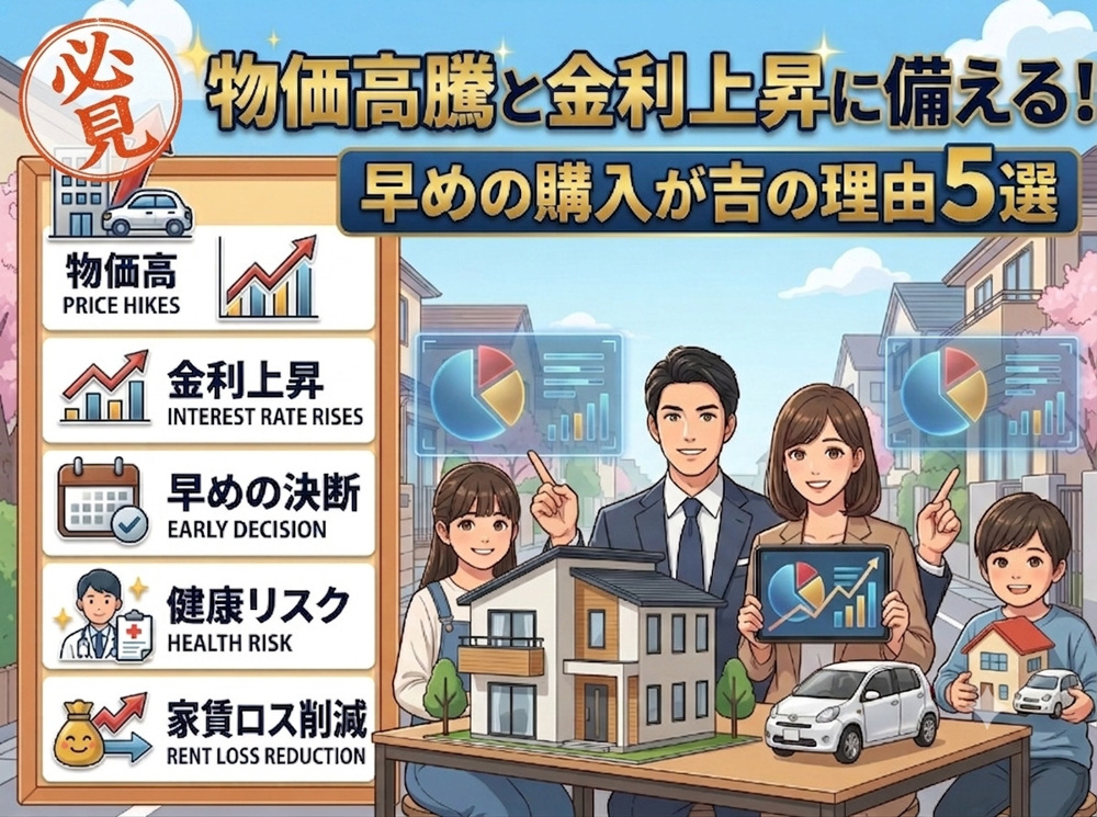 【必見】物価高騰と金利上昇に備える！早めの購入が吉の理由５選の画像