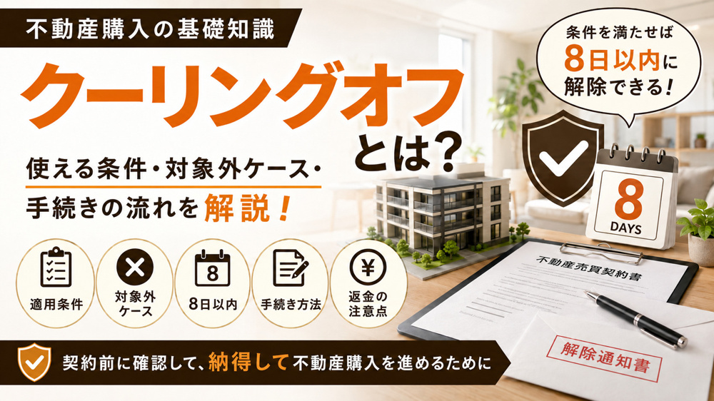 クーリングオフとは？不動産購入前に知っておきたい適用条件と手続きを解説の画像