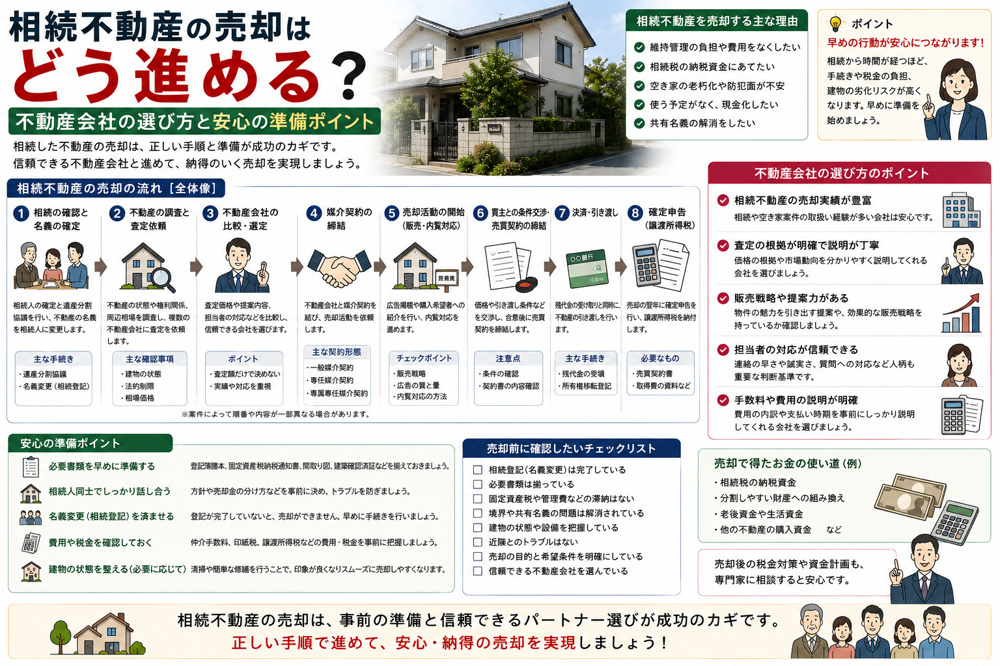 相続不動産の売却はどう進める？不動産会社の選び方と安心の準備ポイントの画像