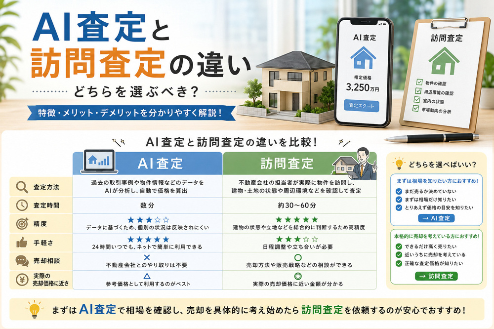 AI査定と訪問査定の違いとはの画像