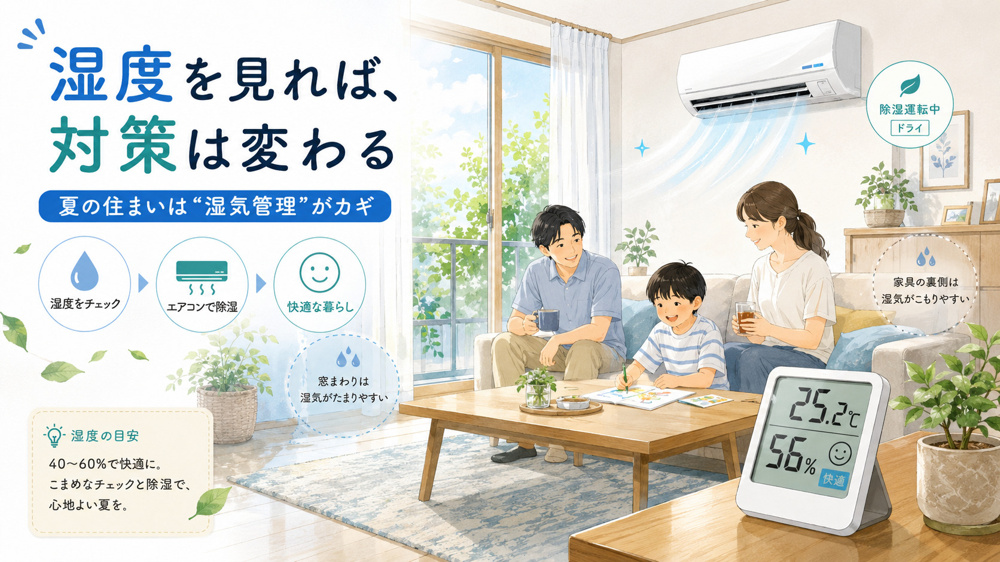 夏の虫とカビは「湿度」に注意　室内60%以下を目安にの画像