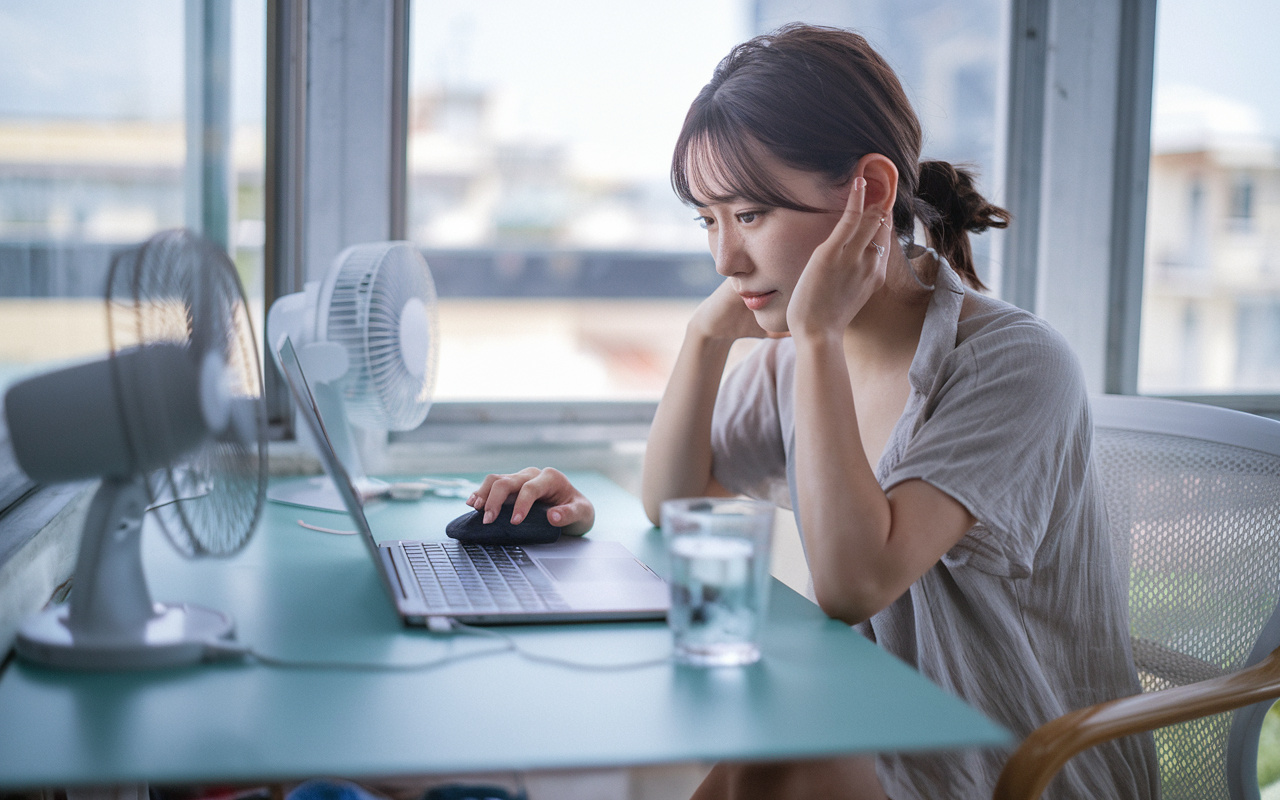 賃貸の夏在宅ワークが暑い人必見！快適な部屋づくりの基本対策を解説の画像