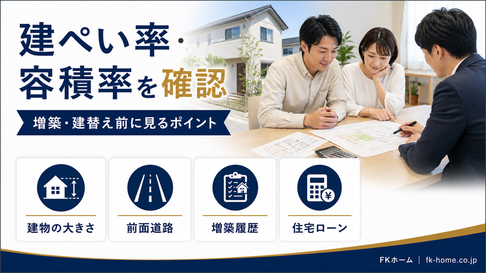 中古戸建て購入で建ぺい率・容積率はどこを見る？増築・建替え前に確認したいポイントの画像