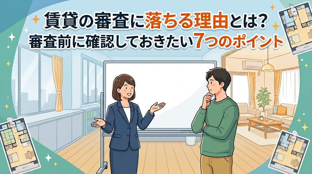 賃貸の審査に落ちる理由とは？審査前に確認しておきたい7つのポイント｜八千代・佐倉・津田沼でお部屋探しの画像
