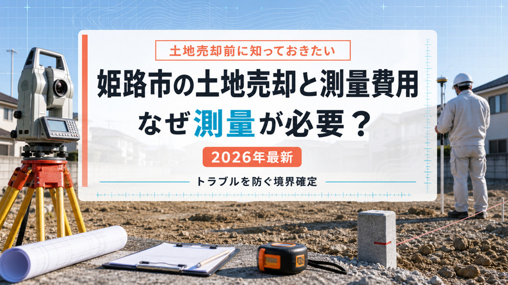 姫路市の土地売却と測量費用｜なぜ測量が必要？【2026年最新】トラブルを防ぐ境界確定の画像