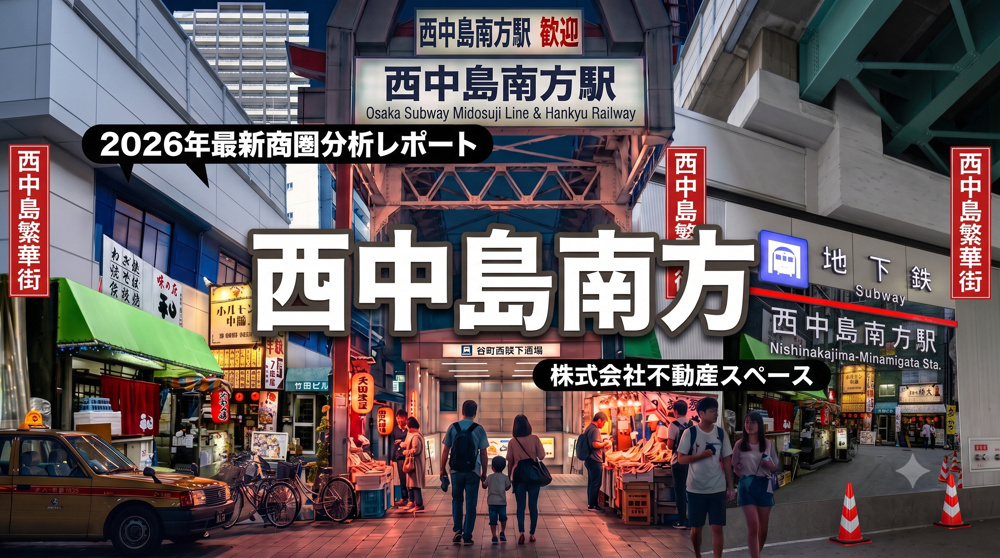 西中島南方駅の飲食店出店ポテンシャルを徹底分析｜住民の6倍が働く極端な昼型商圏と賃料相場【2026年最新】の画像