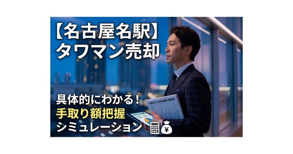 名古屋名駅タワマン売却の税金は？シミュレーションで手取り額を具体的に把握する方法の画像