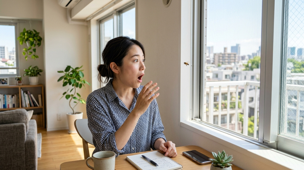 部屋にハチが侵入！自分で対処していい？賃貸で今すぐできるハチ対策と入ってきた時の安全な追い出し方の画像