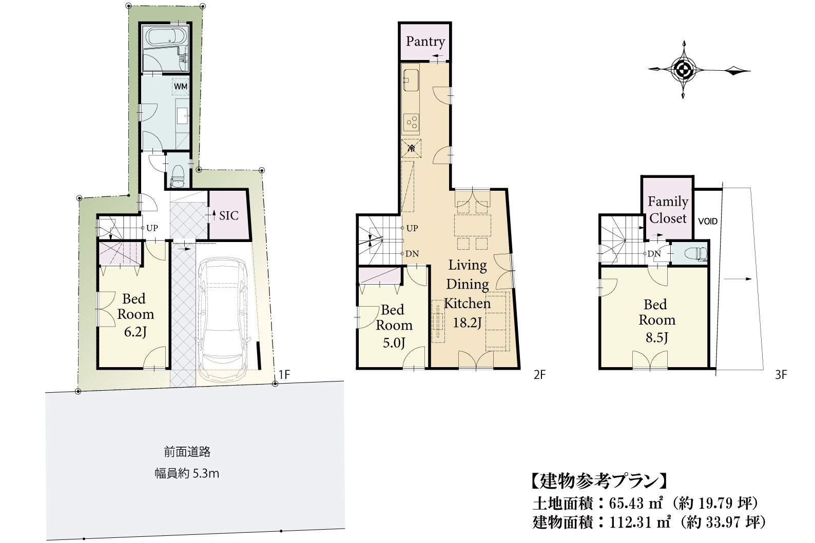 大田区南千束3丁目 建築条件付き売地 参考プラン