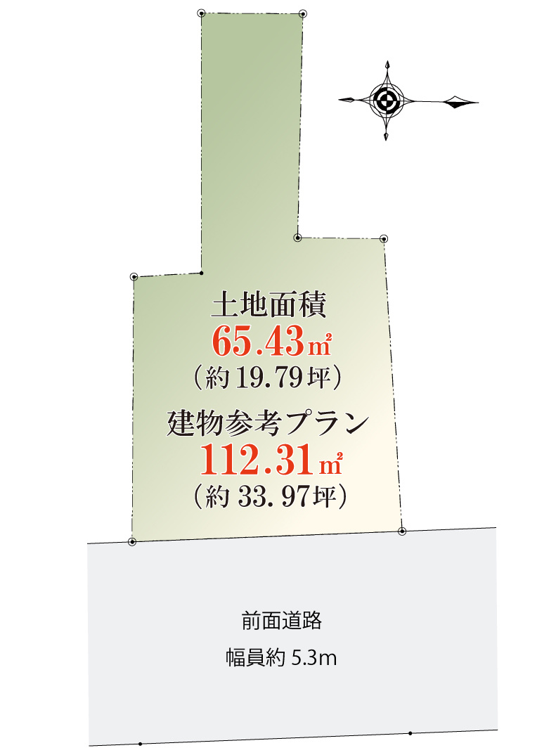 大田区南千束3丁目 建築条件付き売地 区画図