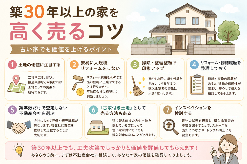 築30年以上の家を高く売るコツの画像