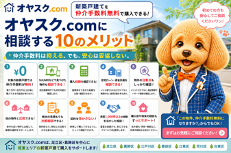 オヤスク.comに相談するメリットは？新築戸建てを仲介手数料無料で購入したい方への画像