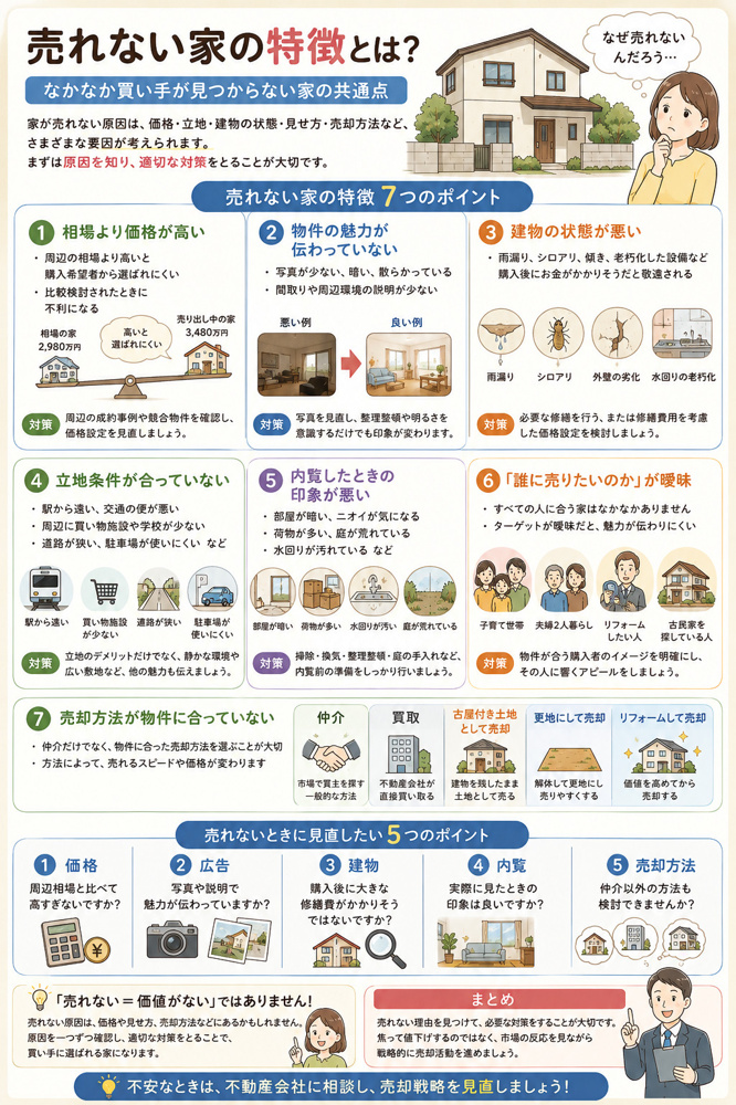 売れない家の特徴の画像