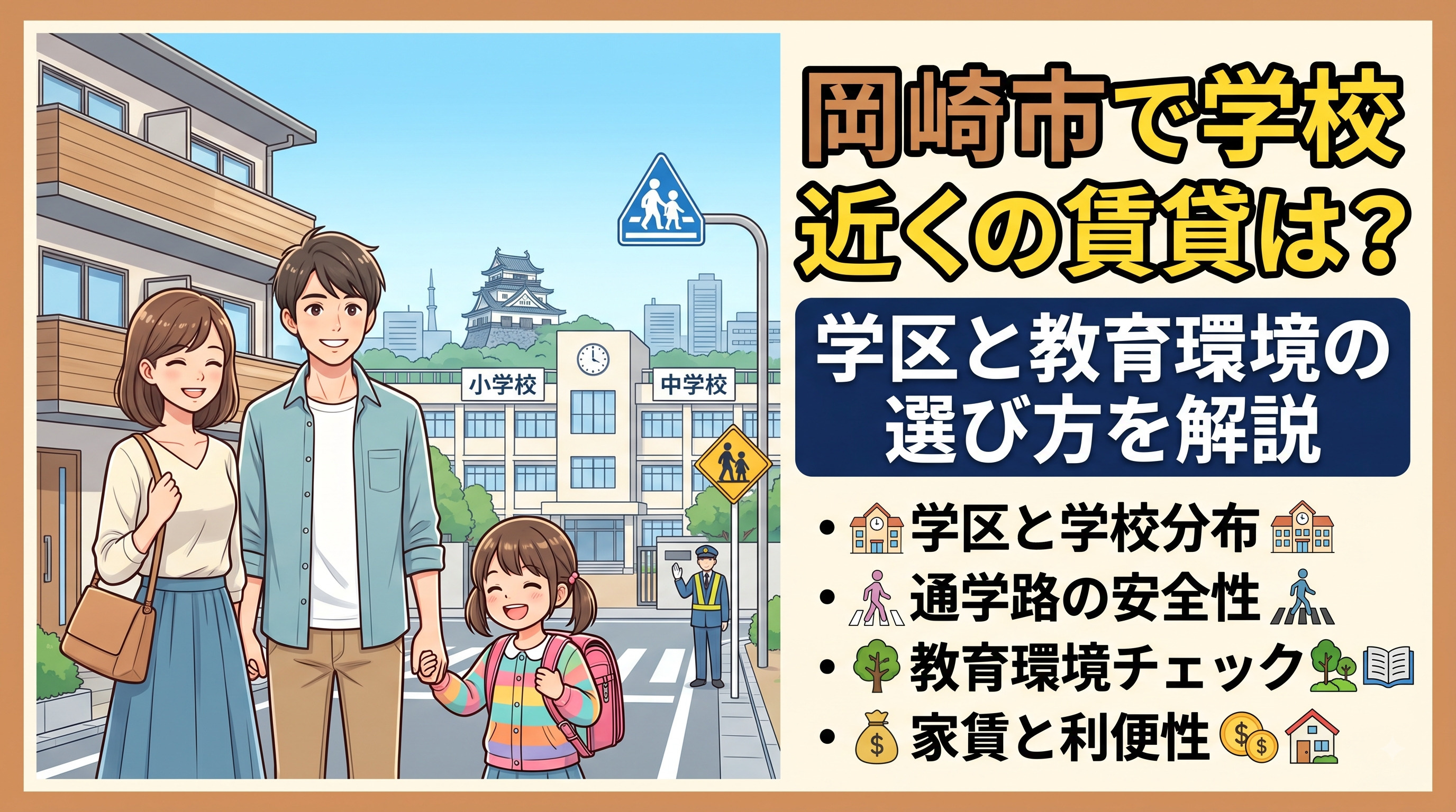 岡崎市で学校近くの賃貸は？学区と教育環境の選び方を解説の画像
