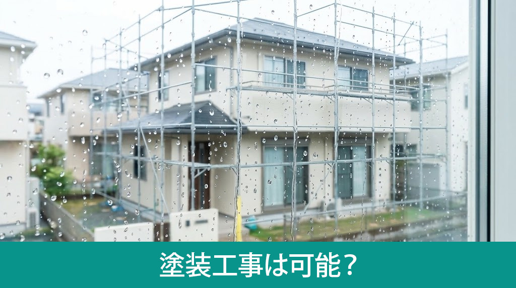 雨や台風時の塗装工事は可能？
