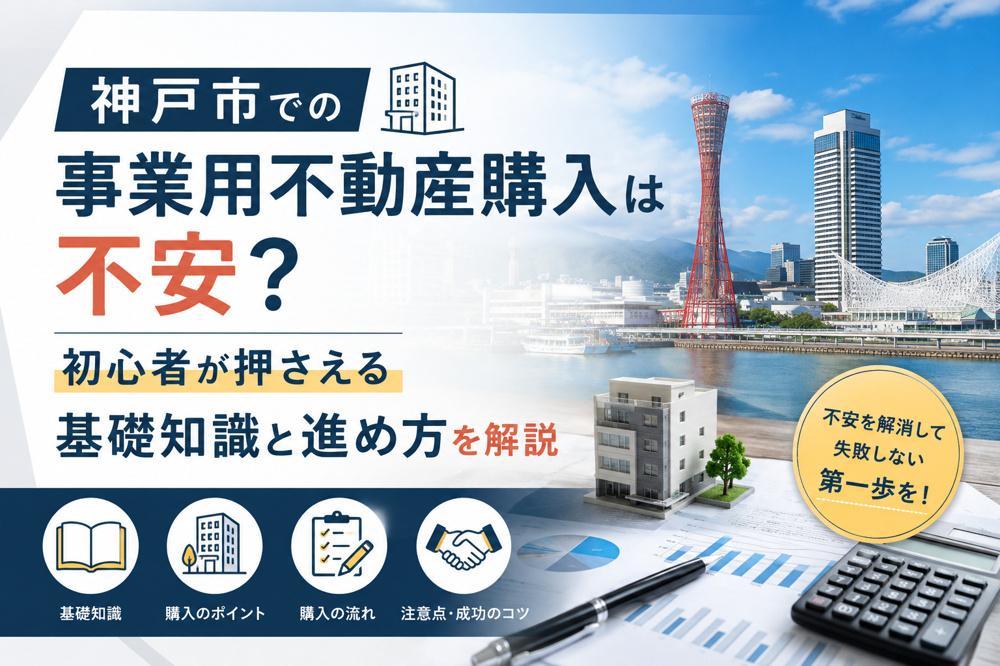 神戸市での事業用不動産購入は不安？初心者が押さえる基礎知識と進め方を解説の画像
