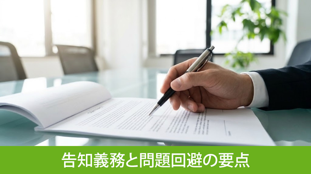心理的瑕疵の告知義務と問題回避の要点