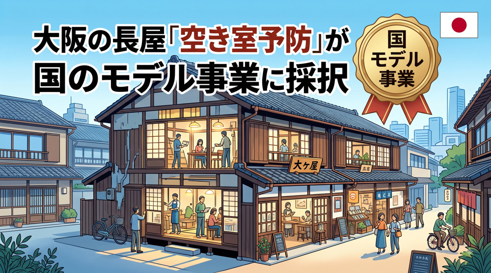 大阪の長屋「空き室予防」が国のモデル事業に採択の画像