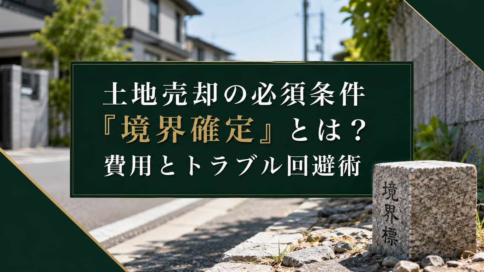 土地売却の必須条件「境界確定」とは?費用と隣地トラブル回避術の画像