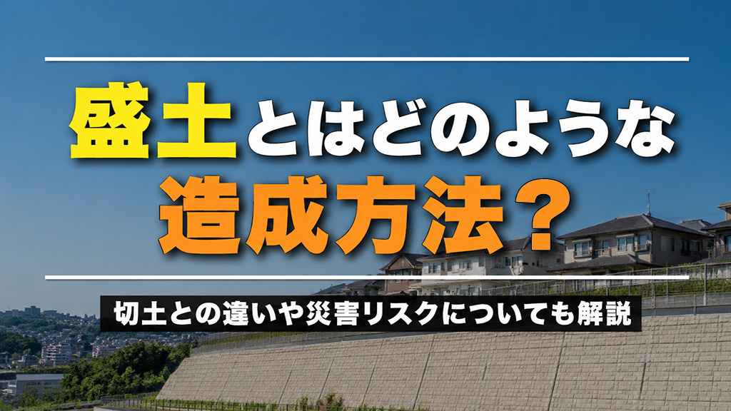 盛土とはどのような造成方法？切土との違いや災害リスクについても解説の画像