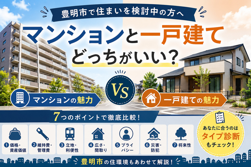 豊明市でマンション?一戸建て? 後悔しないための7つの比較ポイントの画像