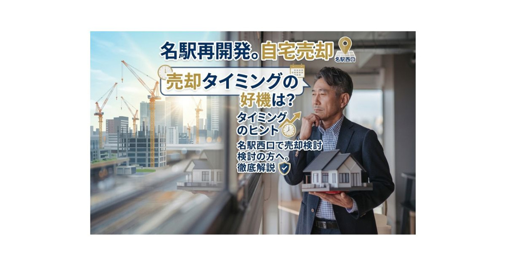 名駅西口再開発で自宅を売るタイミングは？名駅西口で売却を検討する方への画像