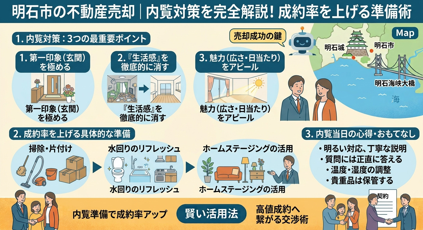 「内覧で断られたくない!」明石市の不動産売却・内覧対策をプロが完全解説の画像