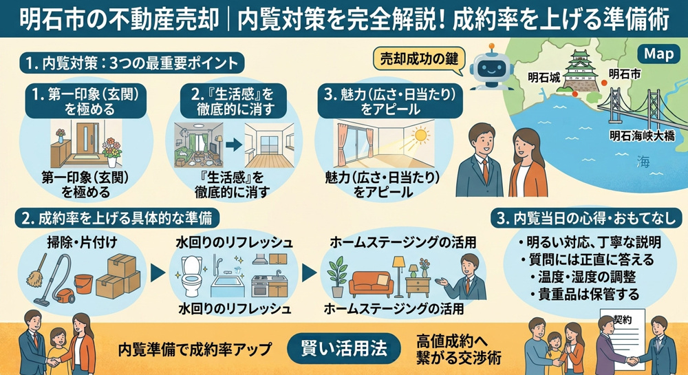 「内覧で断られたくない！」明石市の不動産売却・内覧対策をプロが完全解説の画像