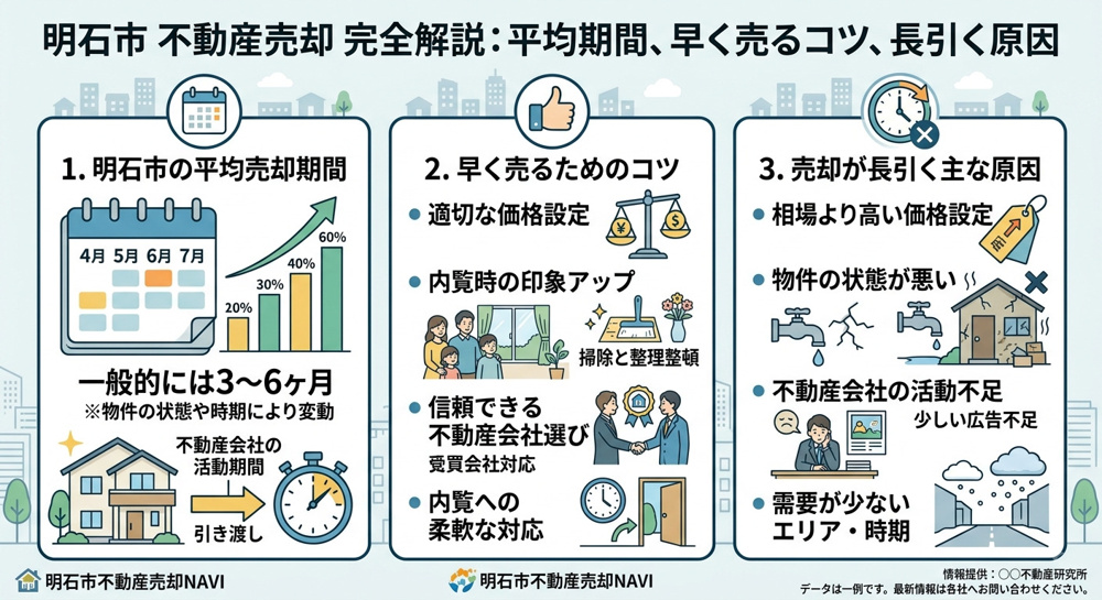 明石市で3か月以上売れていませんか？売却期間が長引く原因と今すぐできる対策の画像