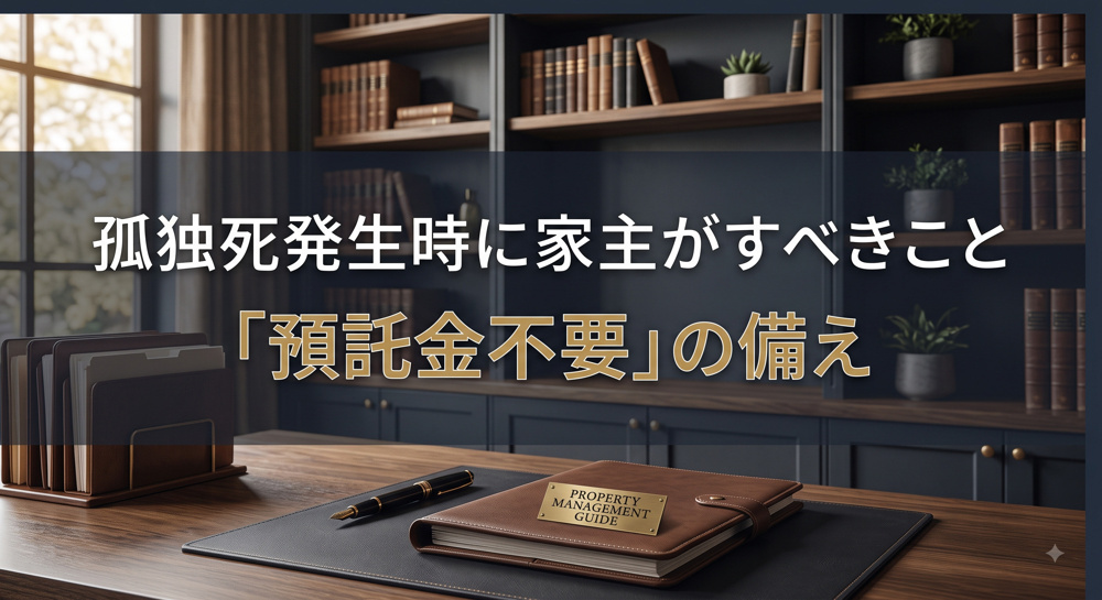 孤独死発生時に家主がすべきこと「預託金不要」の備えの画像
