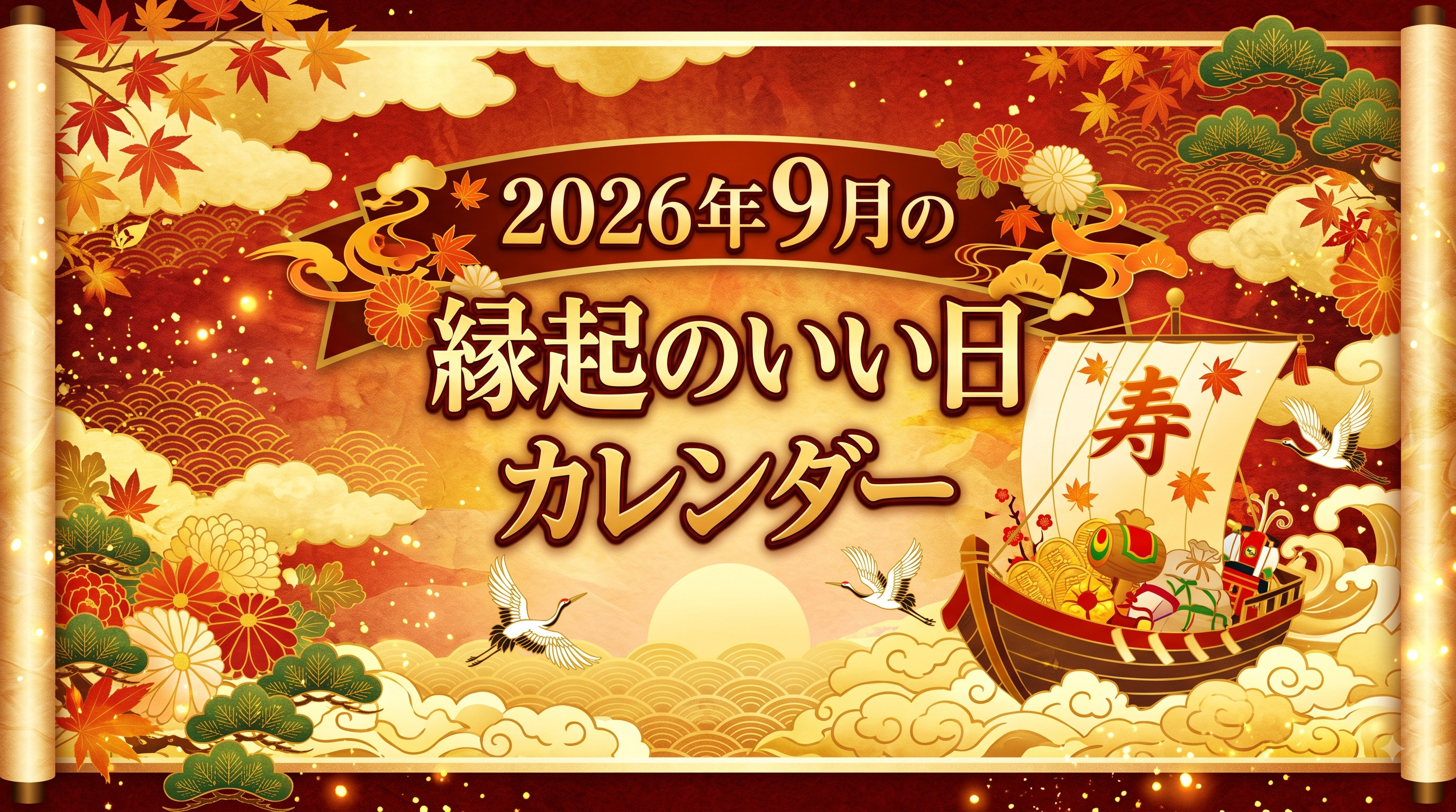 2026年9月の縁起のいい日カレンダーの画像